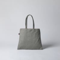 sasicco Trape Tote Mini – White & Black Checkered, Mikawa Sashiko Cotton with Judo Fabric Handles