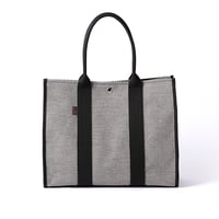 sasicco スクエアトートL 白と黒の市松 | 三河木綿 刺子織 | タネイ | 柔道着のカバン | square tote L | white & black