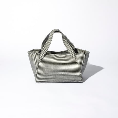 【完売・製造終了】sasicco シームバッグ 白と黒の市松 | 三河木綿 刺子織 | タネイ | 柔道着のカバン | seam bag | white & black