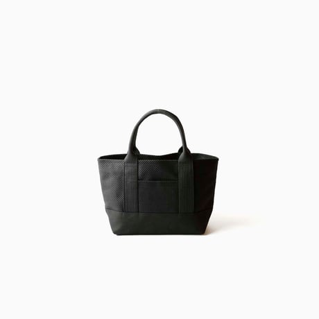 sasicco OBI Tote Mini – Black, Mikawa Sashiko Cotton with Judo Fabric Handles