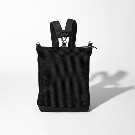 sasicco Portside 3-Way Bag –Black, Mikawa Sashiko Cotton with Judo Fabric Handles