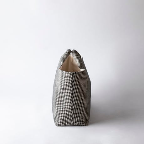 sasicco Funagata Tote – Gray, Mikawa Sashiko Cotton with Judo Fabric Handles