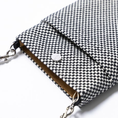 sasicco スマホショルダー アイスグレー | 三河木綿 刺子織 | タネイ | 柔道着のカバン | smart phone shoulder bag | ice gray