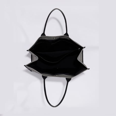 sasicco スクエアトートLL 黒 | 三河木綿 刺子織 | タネイ | 柔道着のカバン | square tote LL | black