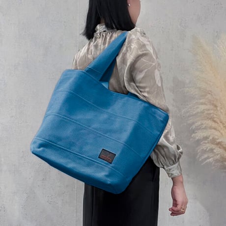 sasicco トート40 アイスグレー | 三河木綿 刺子織 | タネイ | 柔道着のカバン | tote 40 | ice gray