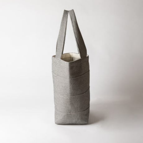 sasicco Tote 40 – Blue Gray, Mikawa Sashiko Cotton with Judo Fabric Handles