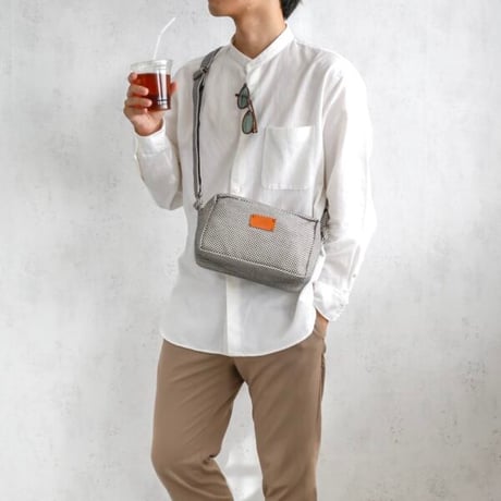 sasicco ミニショルダー 白と黒の市松 | 三河木綿 刺子織 | タネイ | 柔道着のカバン | mini shoulder bag | white & black