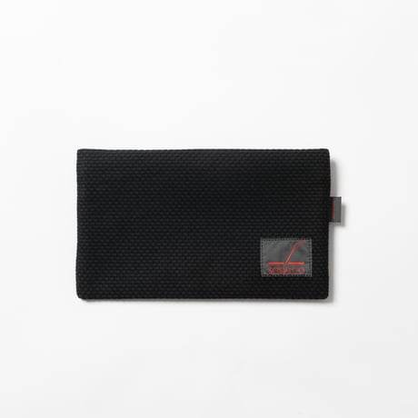 sasicco モノクロポーチ 黒 | 三河木綿 刺子織 | タネイ | 柔道着のポーチ | monochrome pouch | black