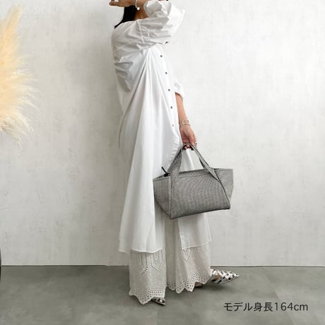 【完売・製造終了】sasicco シームバッグ 白と黒の市松 | 三河木綿 刺子織 | タネイ | 柔道着のカバン | seam bag | white & black