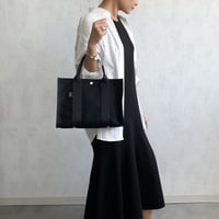 sasicco スクエアトートM 黒 | 三河木綿 刺子織 | タネイ | 柔道着のカバン | square tote M | black