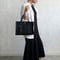 sasicco スクエアトートM 黒 | 三河木綿 刺子織 | タネイ | 柔道着のカバン | square tote M | black