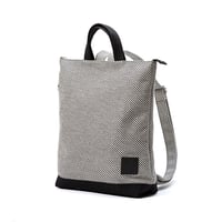 sasicco ポートサイドリュック 白と黒の市松 | 三河木綿 刺子織 | タネイ | 柔道着のカバン | port side ruck sack | white & black