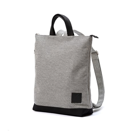 sasicco ポートサイドリュック 白と黒の市松 | 三河木綿 刺子織 | タネイ | 柔道着のカバン | port side ruck sack | white & black