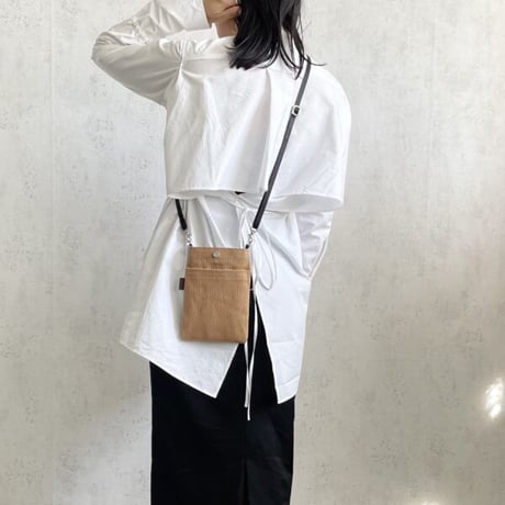 sasicco スマホショルダー カーキ | 三河木綿 刺子織 | タネイ | 柔道着のカバン | smart phone shoulder bag | khaki