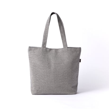 sasicco Congress Bag – White & Black Checkered, Mikawa Sashiko Cotton with Judo Fabric Handles