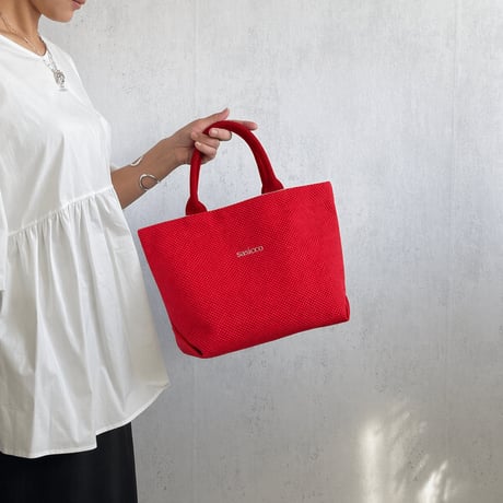 sasicco sasiccoトート 赤 | 三河木綿 刺子織 | タネイ | 柔道着のカバン | sasicco tote | red