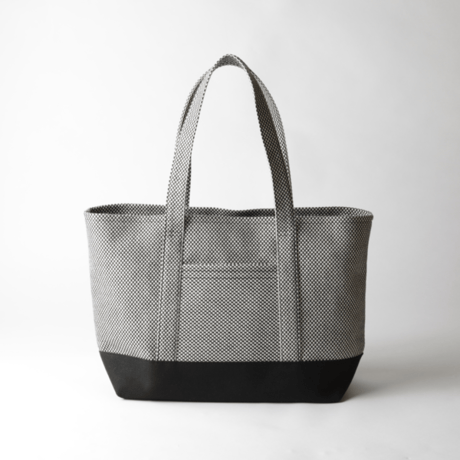 【完売・製造終了】sasicco グランデトート 白と黒の市松 | 三河木綿 刺子織 | タネイ | 柔道着のカバン | grande tote | white & black