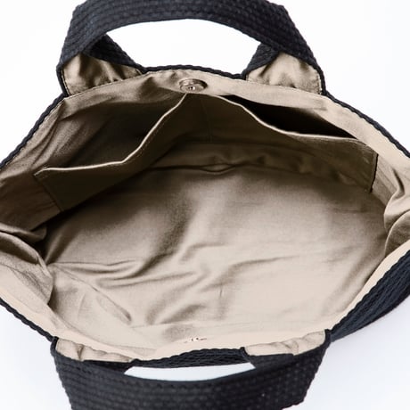 sasicco Oval Tote – Gray, Mikawa Sashiko Cotton with Judo Fabric Handles