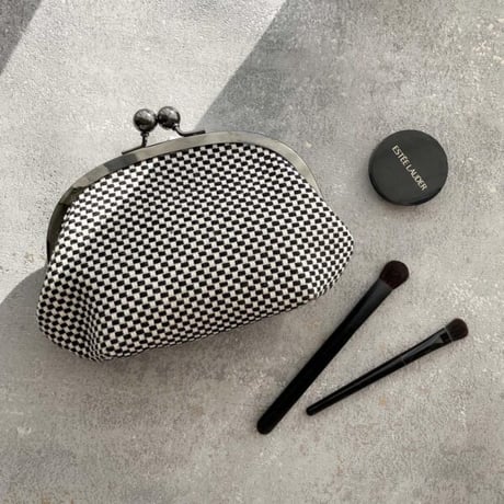 sasicco がま口 赤 | 三河木綿 刺子織 | タネイ | 柔道着のポーチ | gamakuchi pouch | red