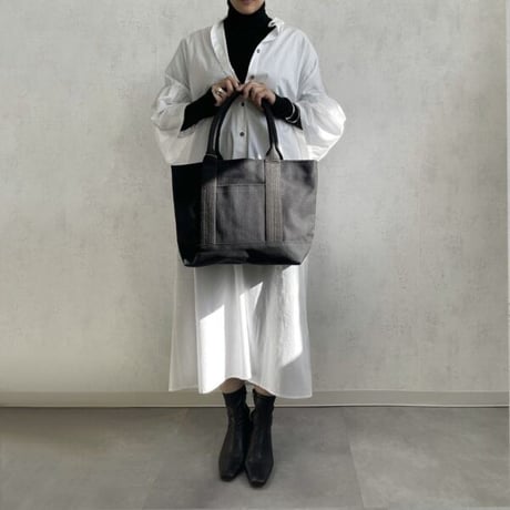 sasicco OBI Tote Wide – White & Black Checkered, Mikawa Cotton Sashiko with Judo Belt Handles