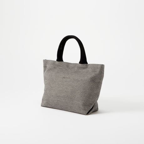 sasicco sasicco Tote – White & Black Checkered, Mikawa Sashiko Cotton with Judo Fabric Handles