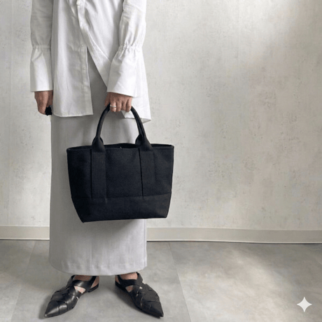 sasicco OBIトートミニ 黒 | オビトートミニ | 三河木綿 刺子織 | タネイ | 柔道着のカバン | obi tote mini | black