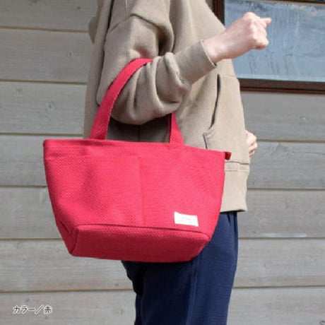 sasicco Clover Tote – White & Black Checkered, Mikawa Sashiko Cotton with Judo Fabric Handles