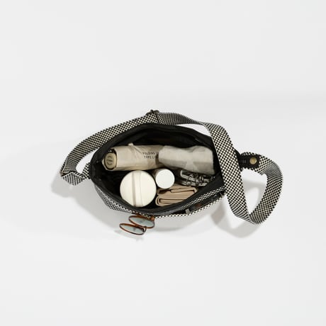 sasicco タイニーショルダー 紺 | 三河木綿 刺子織 | タネイ | 柔道着のカバン | tiny shoulder bag | navy blue