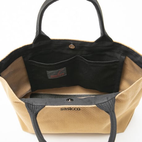 sasicco sasicco Tote – Khaki, Mikawa Sashiko Cotton with Judo Fabric Handles