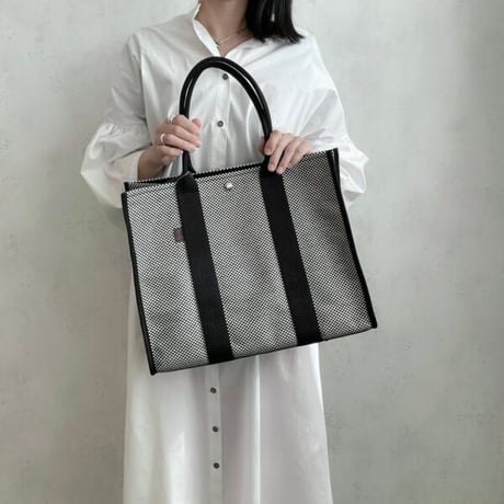 sasicco スクエアトートL 黒 | 三河木綿 刺子織 | タネイ | 柔道着のカバン | square tote L | black