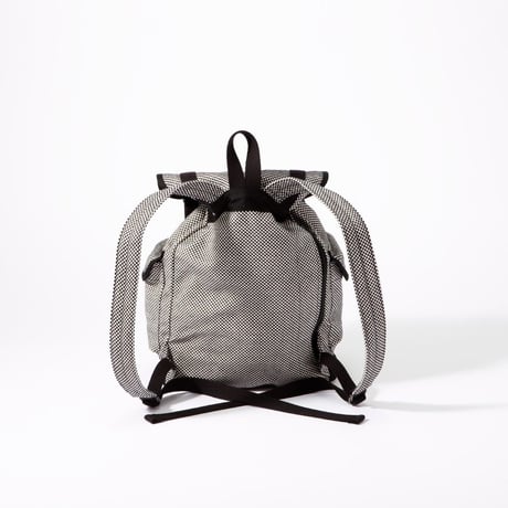 【完売・製造終了】バックパック　白と黒の市松 （白はオフホワイト）