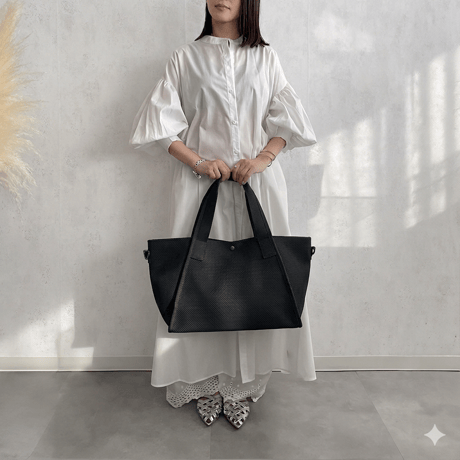 sasicco アーバントート 黒 | 三河木綿 刺子織 | タネイ | 柔道着のカバン | urban tote | l black