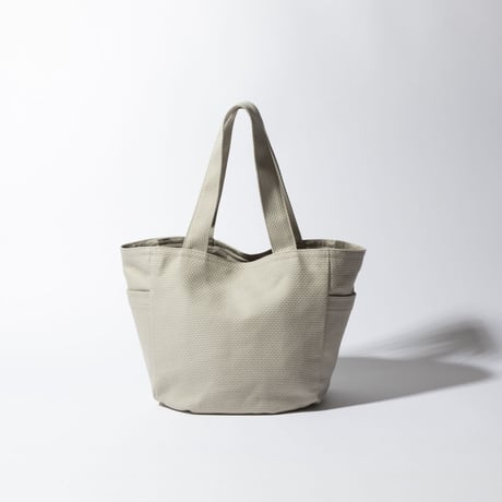 sasicco Kind Bag –Ice Gray, Mikawa Sashiko Cotton with Judo Fabric Handles