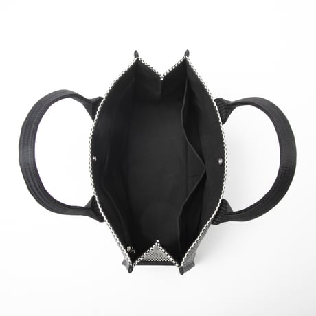 sasicco スクエアトートMplus 黒 | 三河木綿 刺子織 | タネイ | 柔道着のカバン | square tote L | black