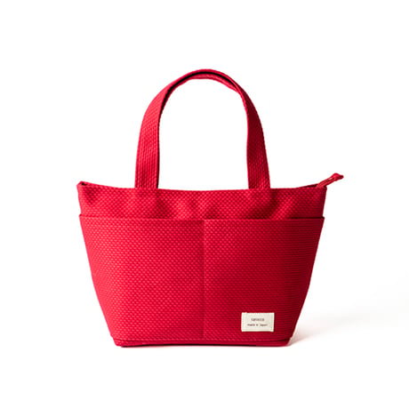 sasicco Clover Tote – White & Black Checkered, Mikawa Sashiko Cotton with Judo Fabric Handles