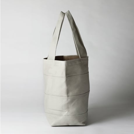 sasicco Tote 40 – Khaki, Mikawa Sashiko Cotton with Judo Fabric Handles