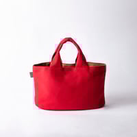 sasicco オーバルトート 赤 | 三河木綿 刺子織 | タネイ | 柔道着のカバン | oval tote | red