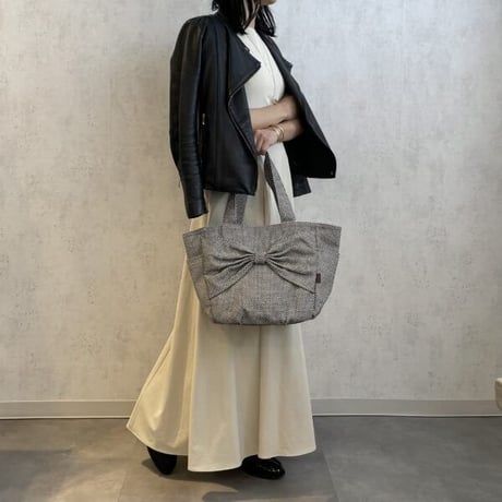 sasicco Kind Bag – White & Black Checkered, Mikawa Sashiko Cotton with Judo Fabric Handles