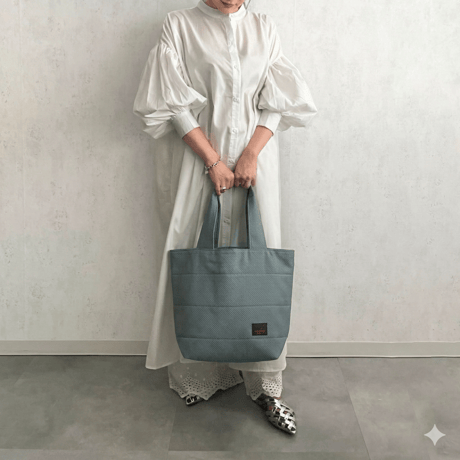 sasicco トート40 ブルーグレー | 三河木綿 刺子織 | タネイ | 柔道着のカバン | tote 40 | blue gray