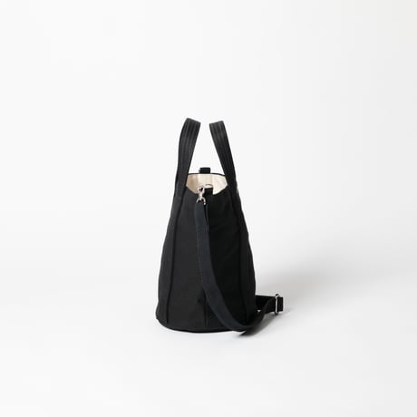 sasicco 2-Way Bucket Tote – Black, Mikawa Sashiko Cotton with Judo Fabric Handles