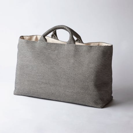 sasicco Funagata Tote – Gray, Mikawa Sashiko Cotton with Judo Fabric Handles