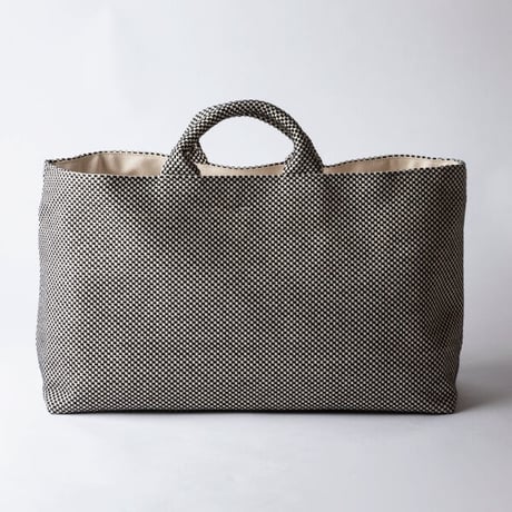 sasicco Funagata Tote – Gray, Mikawa Sashiko Cotton with Judo Fabric Handles