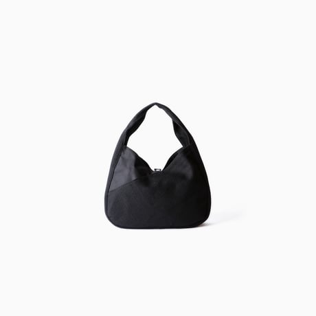 sasicco Content Bag – Black, Mikawa Sashiko Cotton with Judo Fabric Handles