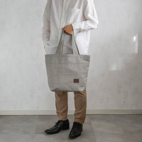 sasicco トート40 白と黒の市松 | 三河木綿 刺子織 | タネイ | 柔道着のカバン | tote 40 | white & black