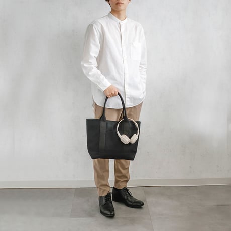 sasicco OBIトートワイド 黒 | オビトートワイド ・横長タイプ | 三河木綿 刺子織 | タネイの柔道着のカバン | obi tote wide | black