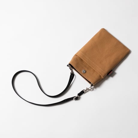sasicco スマホショルダー アイスグレー | 三河木綿 刺子織 | タネイ | 柔道着のカバン | smart phone shoulder bag | ice gray