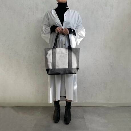 sasicco OBIトートワイド２WAY 白と黒の市松 | オビトートワイド・横長タイプ | 三河木綿 刺子織 | タネイ 柔道着 | obi tote wide | white & black