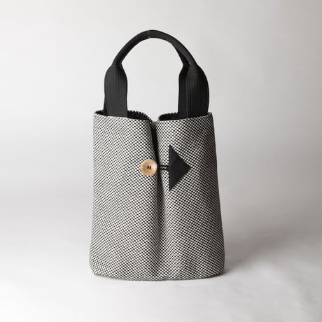 sasicco ポイントバッグ 白と黒の市松 | 三河木綿 刺子織 | タネイ | 柔道着のカバン | point bag | white & black
