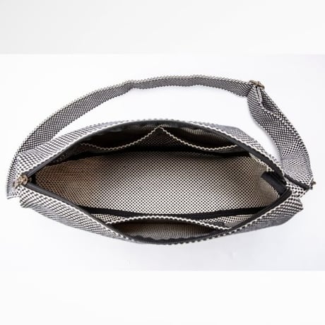 sasicco リーフショルダー 黒 | 三河木綿 刺子織 | タネイ | 柔道着のカバン | leaf shoulder bag | black