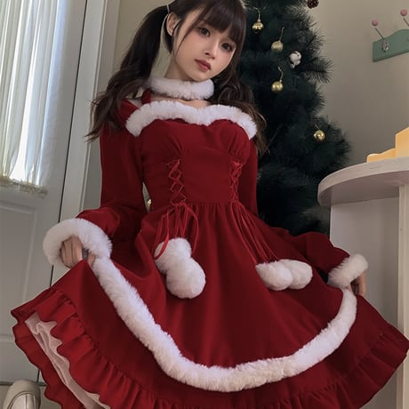 超可愛いクリスマスドレスワンピース洋服